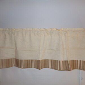 Cream and burgundy Farmhouse Country Valance